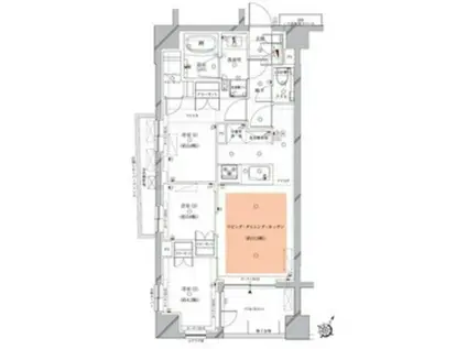 オーパスレジデンス目黒洗足(3LDK/1階)の間取り写真