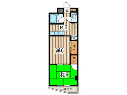 ファーストクラス鶴ヶ峰(2K/3階)の間取り写真