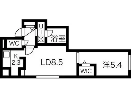 RIVIERA南郷(1LDK/3階)の間取り写真
