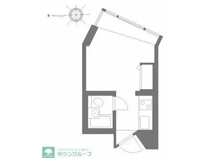 スタジオ明泉(ワンルーム/2階)の間取り写真