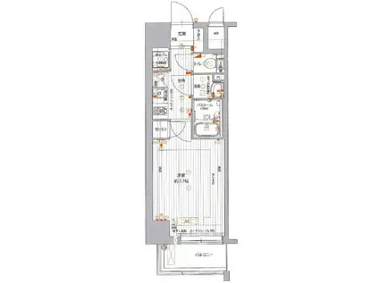 エスカーサ大阪ウエスト九条駅前(1K/7階)の間取り写真