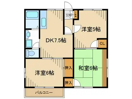 APA KIT(3DK/2階)の間取り写真