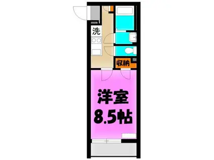 グラマット(1K/1階)の間取り写真