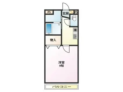 シュペルノーヴァ(1K/3階)の間取り写真