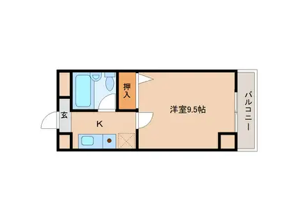 クリーンハイツオンリーワン(1K/1階)の間取り写真