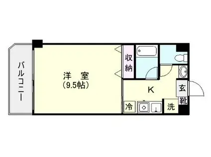 リードIN荒田(1K/4階)の間取り写真