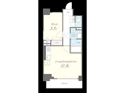 GRAN AVAI 扇(1LDK/7階)の間取り写真