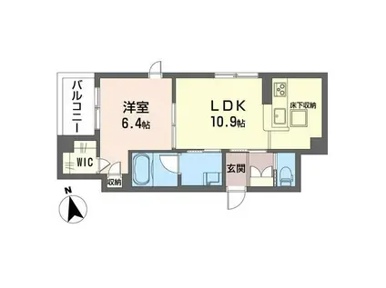 セレーノヴィラ(1LDK/1階)の間取り写真