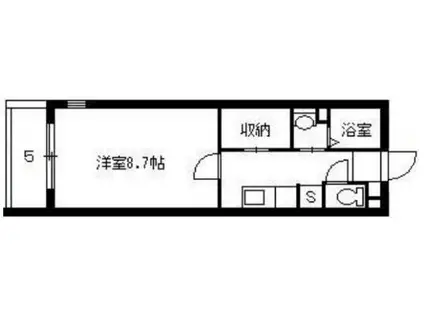 MZ鴨池II(1K/4階)の間取り写真