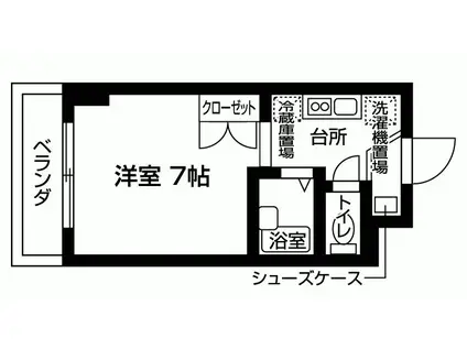 ドゥーエ浅草橋(ワンルーム/5階)の間取り写真