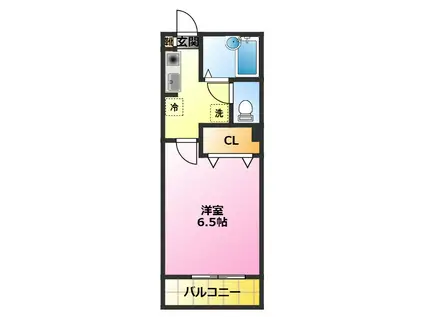 メゾンケイ・ティー(1K/1階)の間取り写真