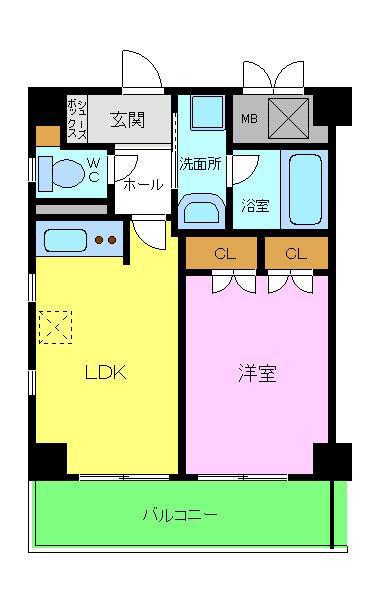 TSカーサSECONDO(1LDK/3階)の間取り写真