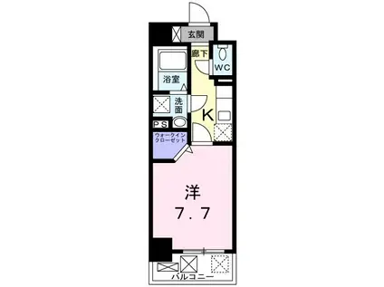 セイント野並(1K/7階)の間取り写真