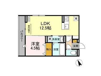 セレウィータ栄町(1LDK/3階)の間取り写真
