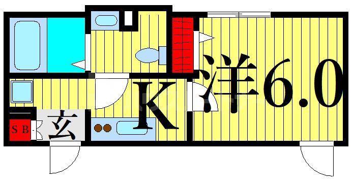 レピュア町屋レジデンスII(1K/4階)の間取り写真