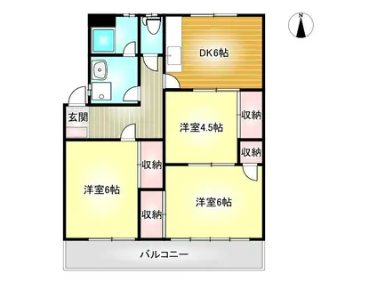 グランヴェール(3DK/3階)の間取り写真