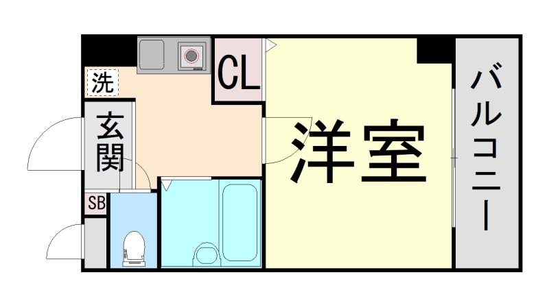 ヴィラセゾン甲南(1K/3階)の間取り写真