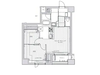 アズブルーム奥浅草(1SLDK/4階)の間取り写真