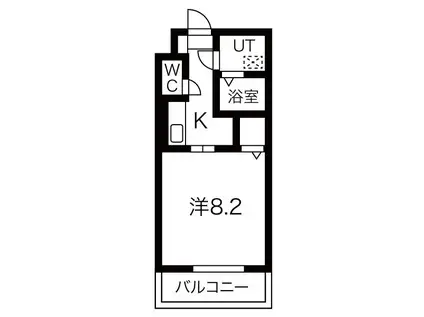 マックス河原町駅(1K/1階)の間取り写真