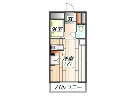 フロレスタ三輪(ワンルーム/4階)の間取り写真