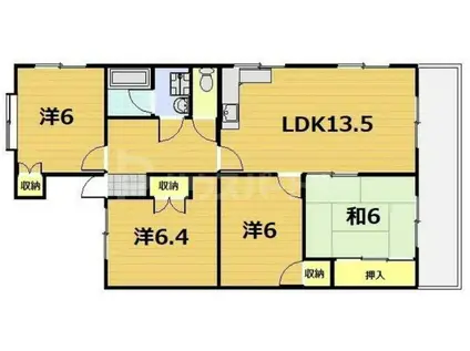 メゾンドベルウッド(3LDK/1階)の間取り写真