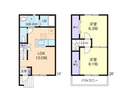 PRIMAL GOLD II(2LDK/1階)の間取り写真