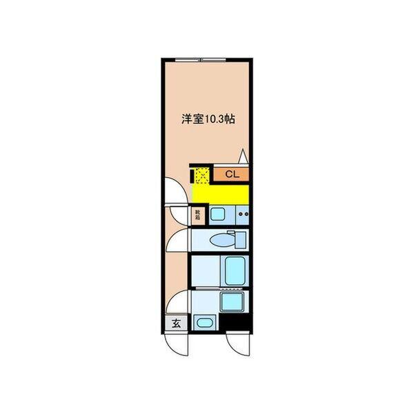 QUADOR今池イースト(ワンルーム/5階)の間取り写真