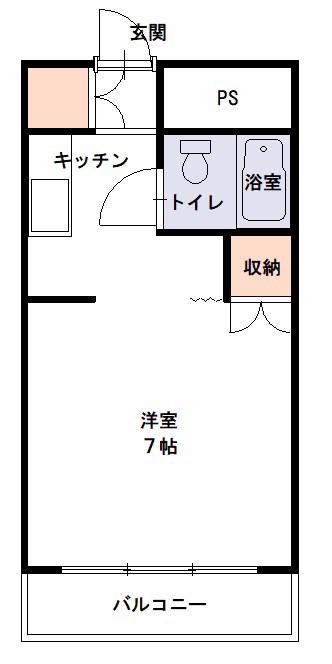 アネックス南俣(1K/3階)の間取り写真
