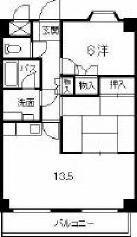 グレース古江(2LDK/4階)の間取り写真