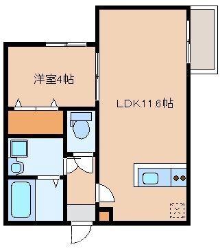 SANBATH WAJIRO(1LDK/2階)の間取り写真