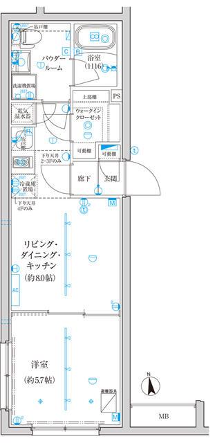 CREATIF西池袋(1LDK/2階)の間取り写真