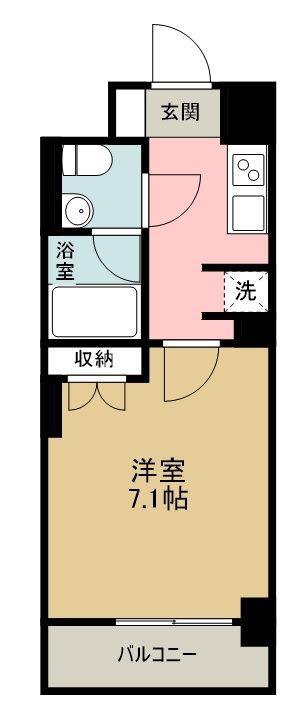 オーキッドレジデンス大泉学園(1K/2階)の間取り写真