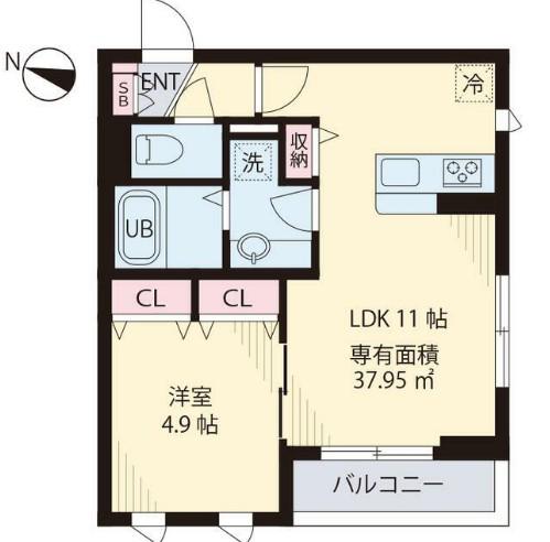 アーク大岡山(1LDK/3階)の間取り写真