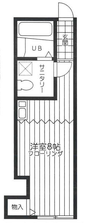 アークレア相模原(1K/1階)の間取り写真