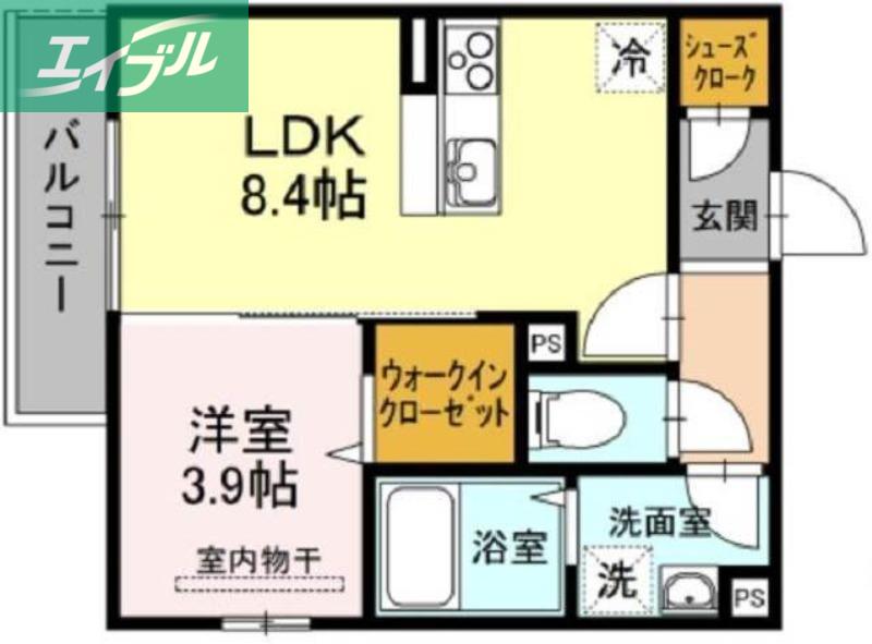 メゾン・ド・ルアール(1LDK/3階)の間取り写真
