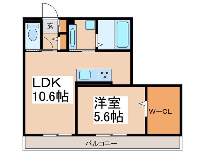 COLINA DO SOL(1LDK/2階)の間取り写真