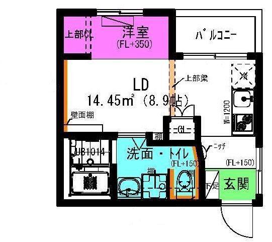 GRAN GATE(ワンルーム/3階)の間取り写真