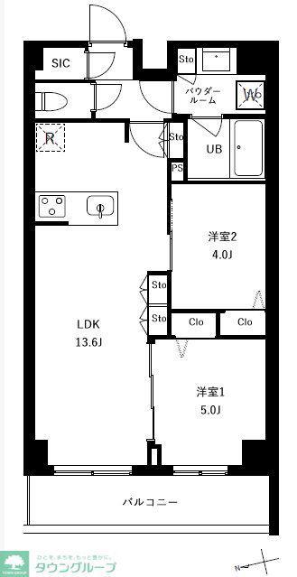 アーバンパーク船堀II(2LDK/4階)の間取り写真