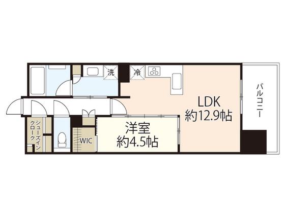 ザ・ライオンズ横川(1LDK/5階)の間取り写真