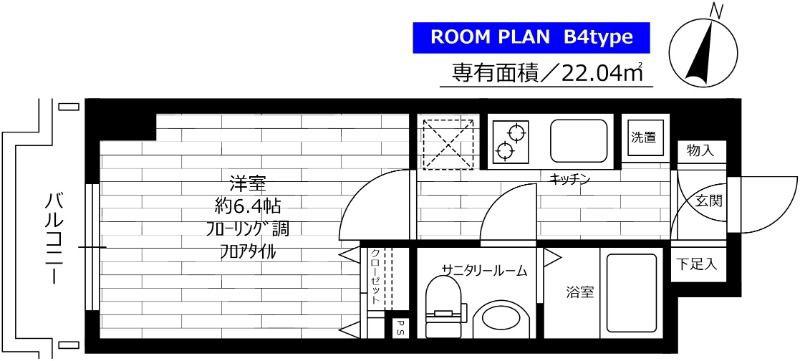 ステージファースト三軒茶屋アジールコート(1K/9階)の間取り写真