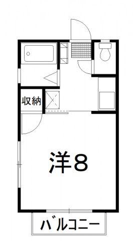 タマコーポ(1K/2階)の間取り写真