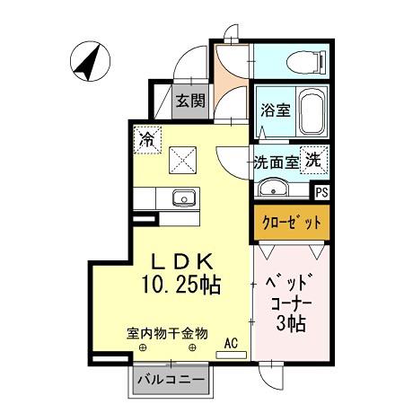 M.MANORⅡ(1LDK/1階)の間取り写真