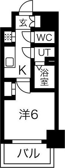 エステート金山(1K/2階)の間取り写真
