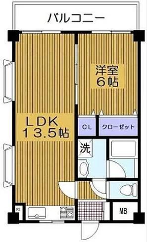 シェスタロワール(1LDK/3階)の間取り写真