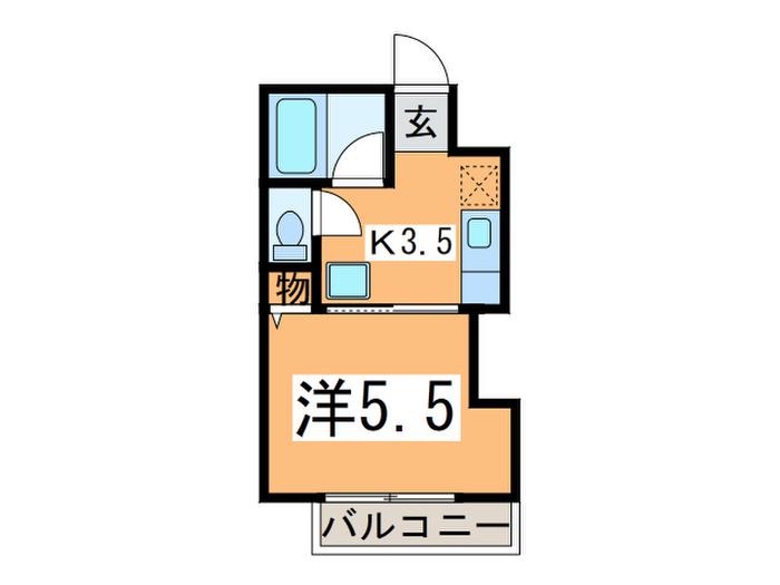 和光ハイツ(1K/2階)の間取り写真