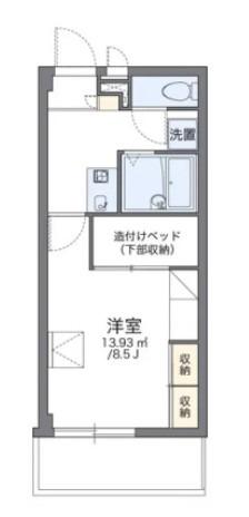 ナーラック天城(1K/1階)の間取り写真