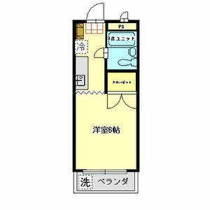 JR武蔵野線 東所沢駅 徒歩11分 3階建 築36年(1K/3階)の間取り写真