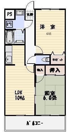 コンフォール清和(2LDK/1階)の間取り写真