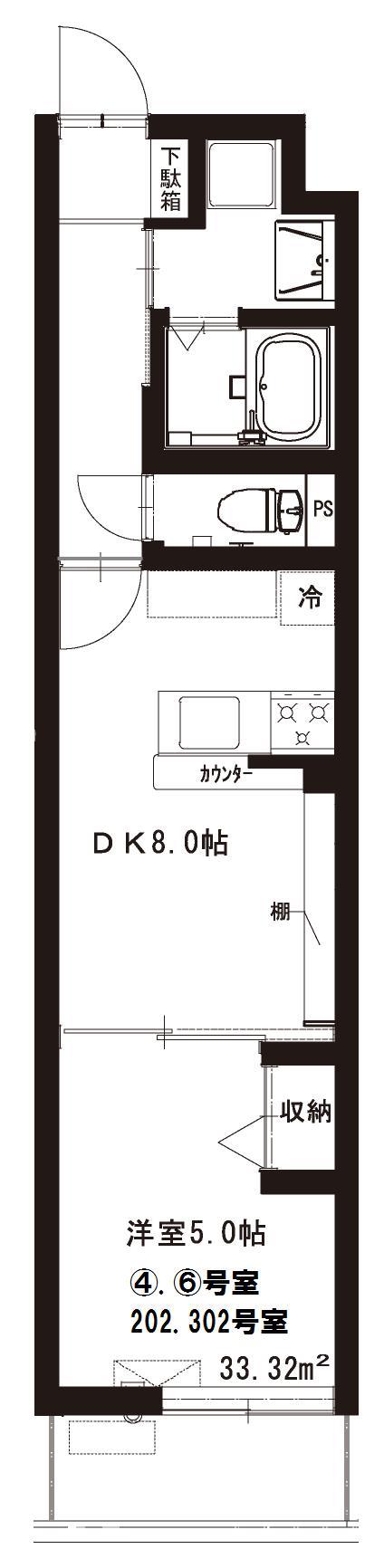 志幸71MORGAN(1LDK/2階)の間取り写真