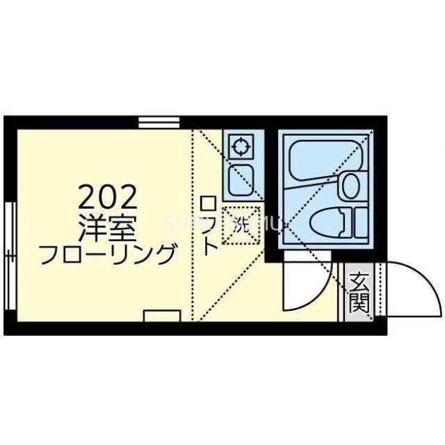 ユナイト妙蓮寺ストリングス(ワンルーム/2階)の間取り写真
